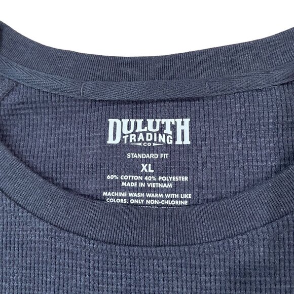 Duluth Trading Co. Thermal Shirt Men's Size XL Gray Long Sleeve Waffle Knit - Picture 2 of 5